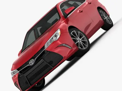 Toyota Camry XSE 2015 detailed interior 3D model