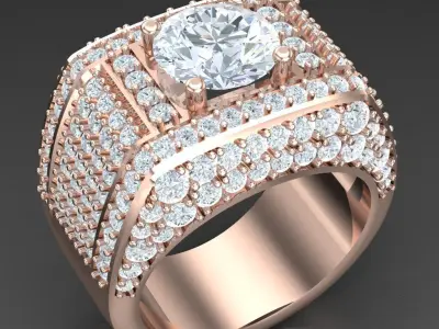 Luxury Men Rings Designs 6MR075 3D print model