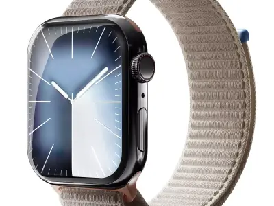 Apple Watch Series 9 Starlight Sport Loop 3D model