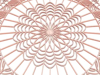 Womans Lace Hat 3D model