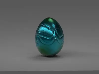Dragon Egg Low-poly 3D model