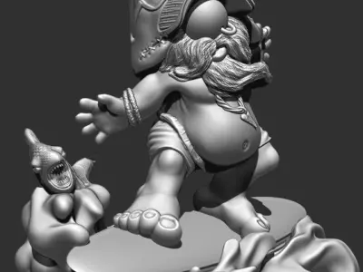 Surfing Gonk Gnarly Brad 3D print model