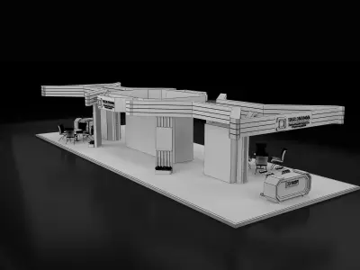 Booth Exhibition Stand a 619b 3D model