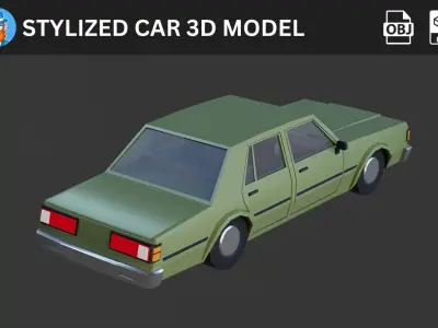 Stylized Car 3D Model 3D model