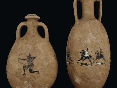 Amphoras Low-poly 3D model