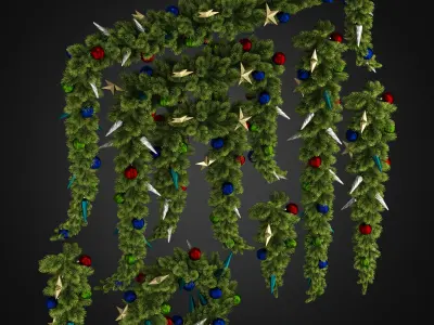 Christmas Garlands 02 3D model