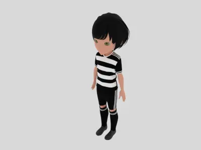 Soccer Player Low-poly 3D model