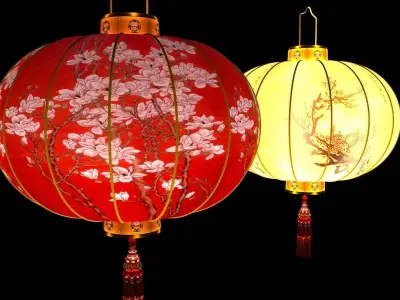 Chinese red lantenr 3D model