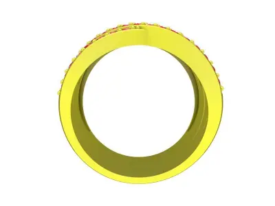 Luxury Crossover Multi Band Pave Ring for Women 5668 3D print model