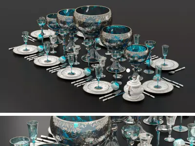 Decorative Set Service 2023 3D model