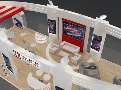 Booth Exhibition Stand a225a 3D model