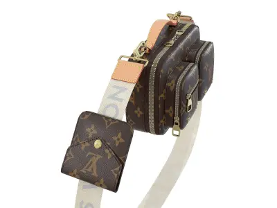 Louis Vuitton Utility Crossbody Bag Monogram Low-poly 3D model