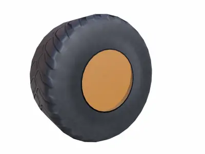 Truck Tyre Low-poly 3D model purchase