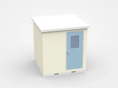 Safety Cabin With Door And Side Window 3D model