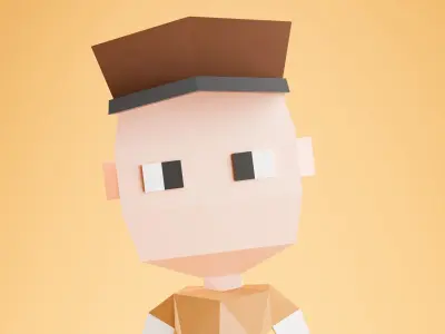 Lil Ricky Low Poly Rigged and Animated Character Low-poly 3D model