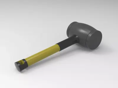 Huppo Rubber Mallet Low-poly 3D model