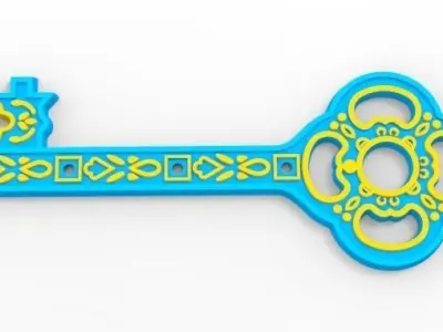 Luxury Decorative Key  3D print model