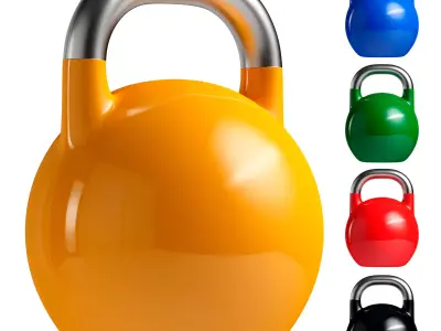 Kettlebell without inscriptions Kettlebells multi-colored 3D model