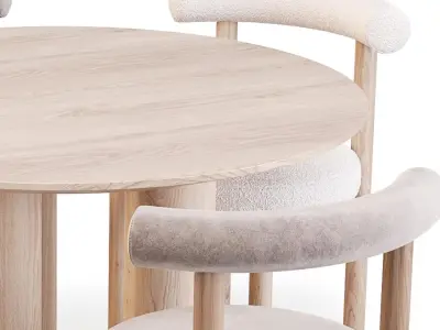 combination Modern table and wind 3D model