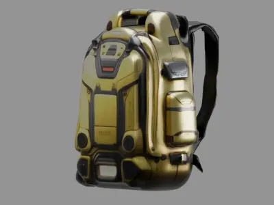 Stylized Backpack BP25 Low-poly 3D model
