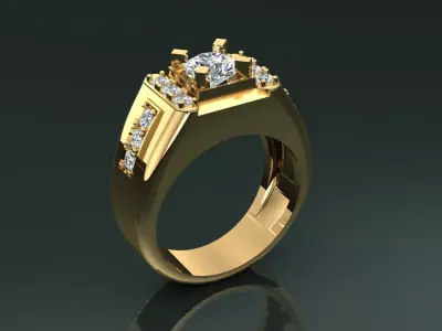 Ring Men D20 3D print model