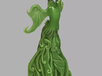 Stone Emerald - Phoenix Sculpture 17 3D model