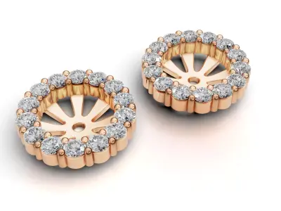 AV 730 Diamond Removable Jackets For Stud Earrings 3D print model