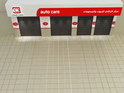  Car service entrance logo sign a615b  3D model