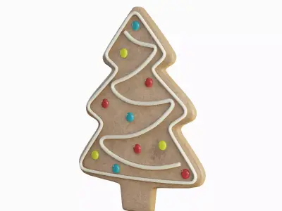 Gingerbread Cookie Tree 02 3D model