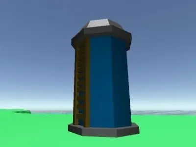 Archer Tower Low-poly 3D model