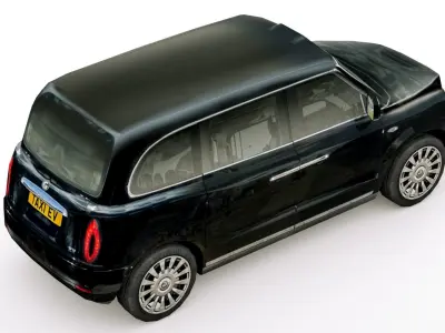 Taxi v3 lowpoly Low-poly 3D model