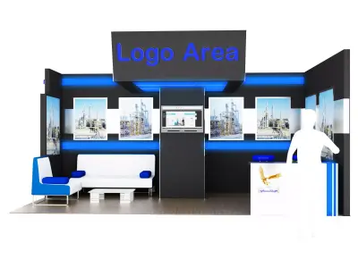 Booth Exhibition Stand a380b 3D model