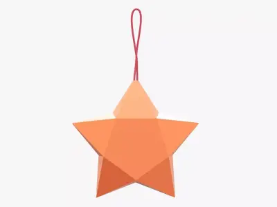 Star shape paper  3D model
