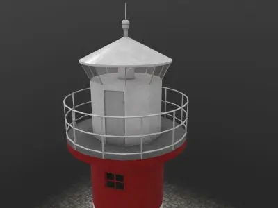 Light House Sodra Udde Low-poly 3D model