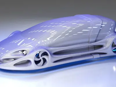 Futuristic Car HD 08 3D model