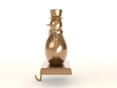 Snowman Christmas Stocking Hanger 3D model