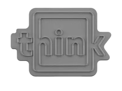 Think Neon Sign 3D model