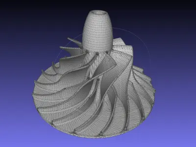 Printable Radial Pump Turbopump Impeller Model 3D print model