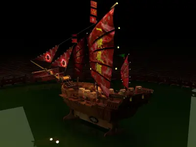 Chinese treasure ship  3D model