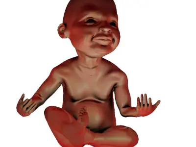 PRINT READY BABY SEATED 1 3D print model
