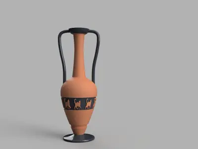 Antique Greek Vase Collection 3D STL Amphora  3D print model