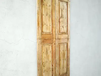 Vintage Teak Farm Doors 3D model