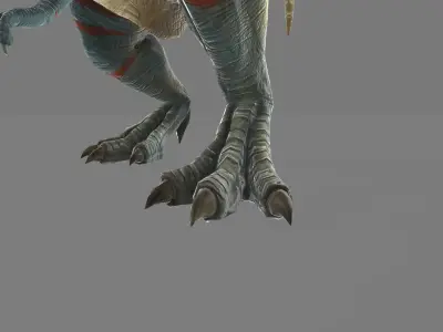 animated t-rex Low-poly 3D model