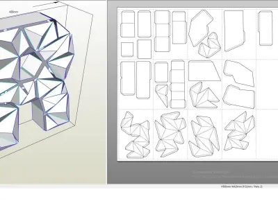 Lowpoly letter R 3D print model