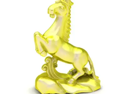 Luxury Chinese Feng Shui Horse Sculpture 103a 3D print model