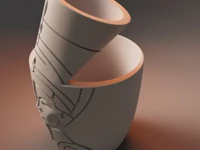 Nefertiti queen plant pot 3D print model