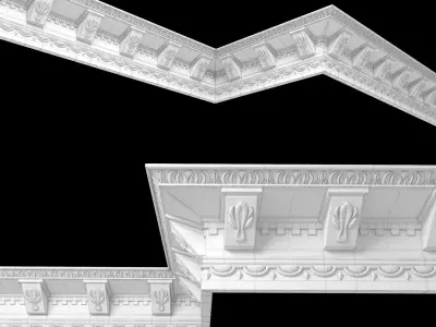 Decor molding 4 Low-poly 3D model