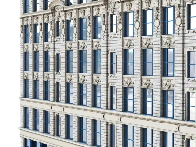 Building facade 285 West Broadway NY 3D model