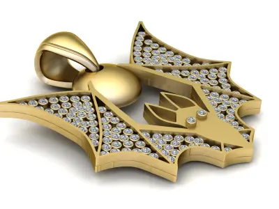 HIP HOP BAT PENDANT 3D PRINTABLE MODEL  3D print model