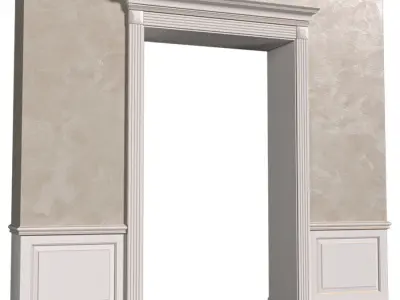 Classic Door Portal Doorway Opening  Decorative Wall Panels 3D model